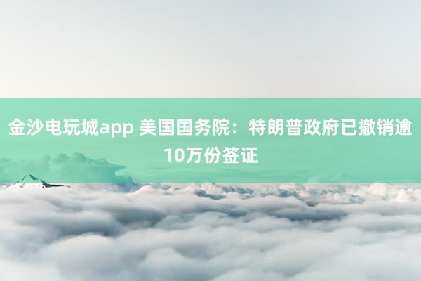 金沙電玩城app 美國國務(wù)院：特朗普政府已撤銷逾10萬份簽證