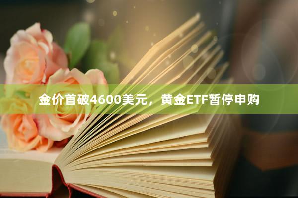 金價首破4600美元，黃金ETF暫停申購